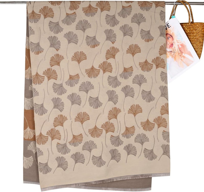 EXTREE Scarfs for Women Pashmina Silky Shawl Wrap for Evening Dressing Blanket Open Front Poncho Cape - Image 3